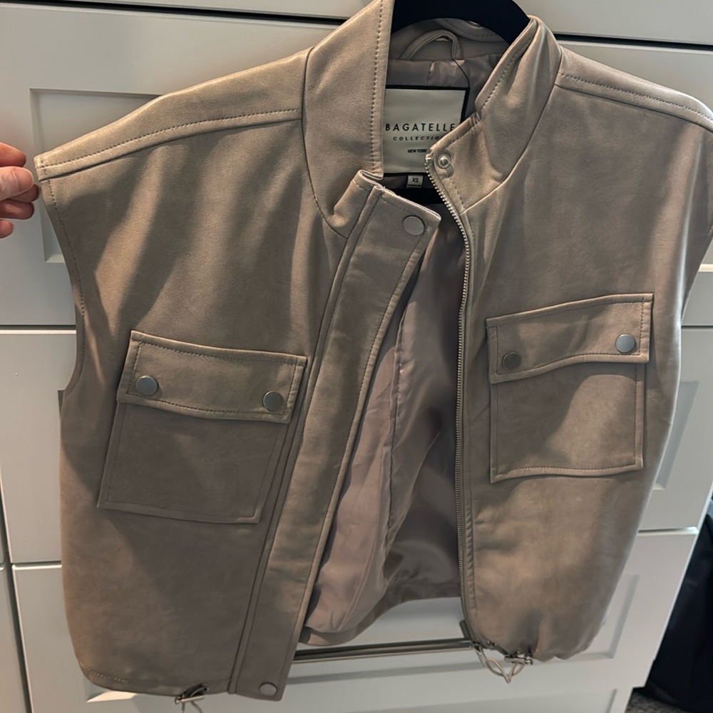 Bagatelle faux leather vest